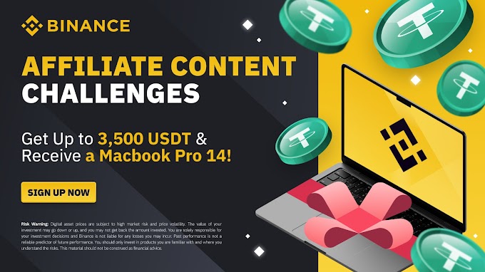مسابقة شركاء Binance لصناعي المحتوى بجوائز كاش 3،500 USD🔥 و MacBook Pro 14