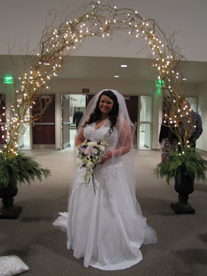 Jeff Marta had a winter themed wedding White silver purple black was 