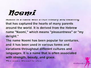 meaning of the name "Noemi"