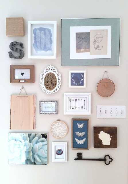 DIY living room gallery wall