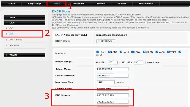 اعدادات راوتر TOTO LINK