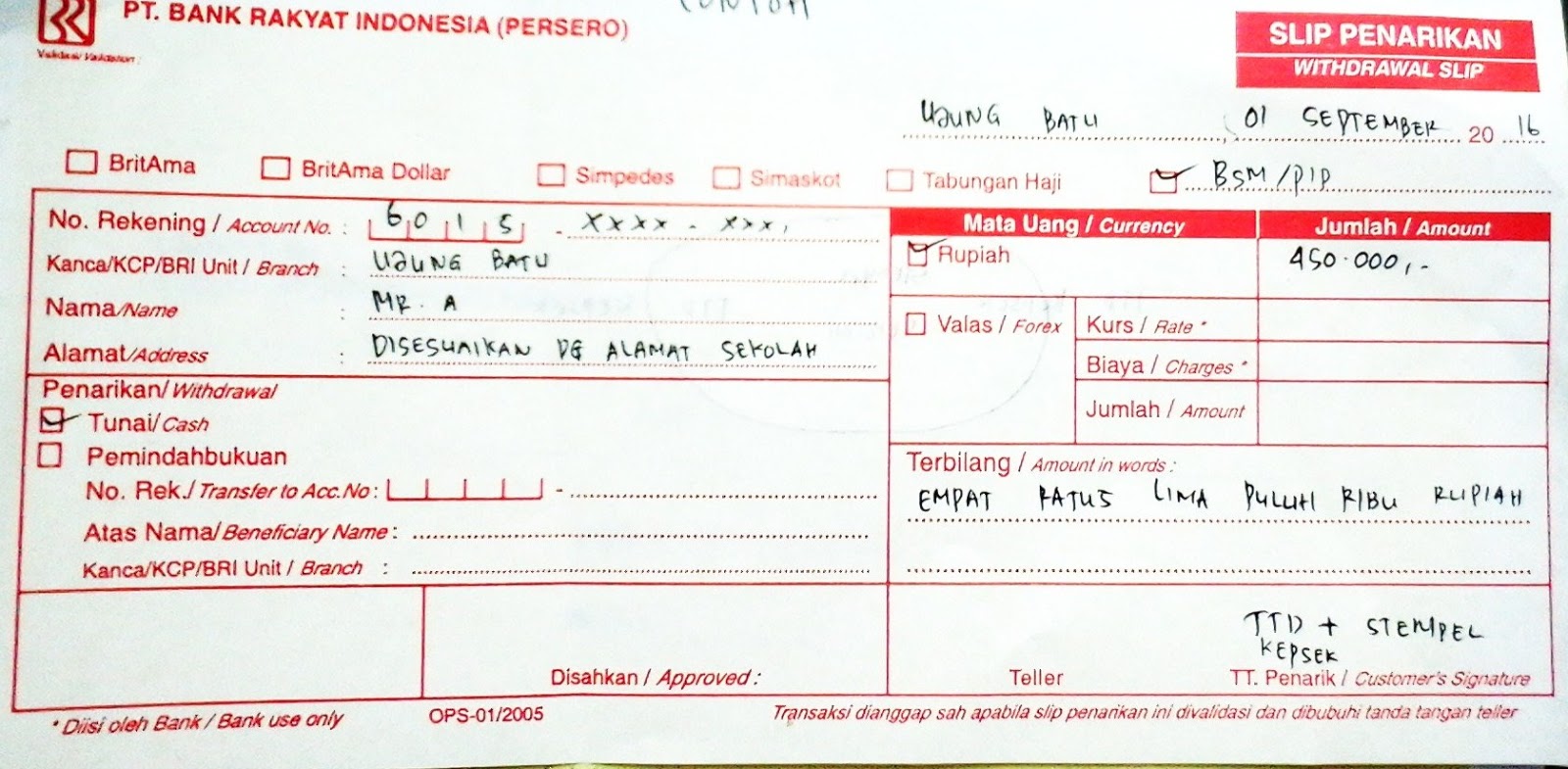 Syarat Resmi Pencairan Kolektif/Individu Dana BSM / PIP 