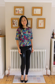 Simplicity 1366 top silk floral