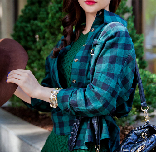 Checkered Strike Print Shirt