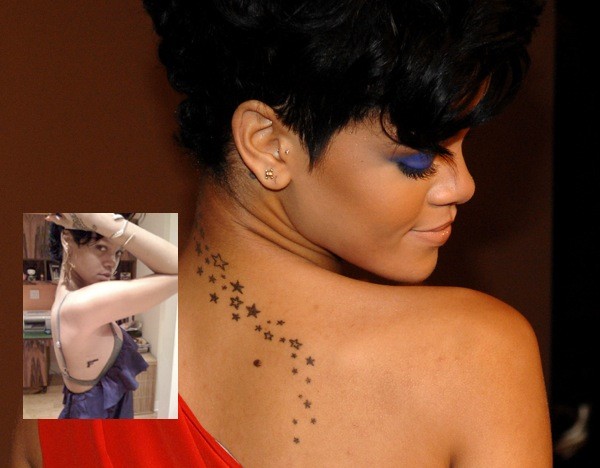 Rihanna's no stranger to a tattoo needle and the'Umbrella' singer has 