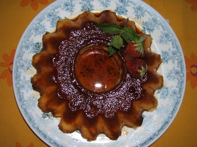 Pudding de pain rassis avec caramel