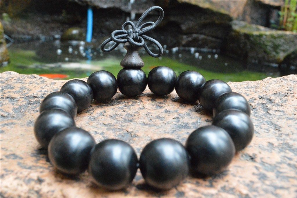 Gelang Kayu Hitam Kalimantan Model stupa INDAHCRAFT