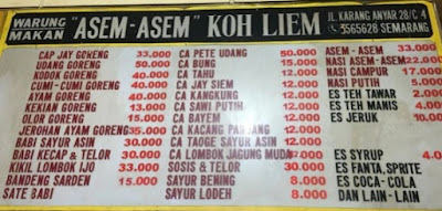 Warung Makan Asem-Asem Koh Liem