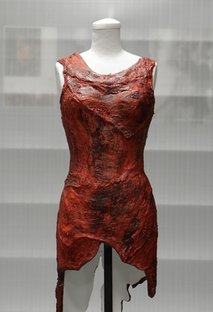 lady-gagas-meat-dress-for-rock-hall