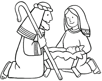 Dibujo del Nacimiento de Jesús para pintar