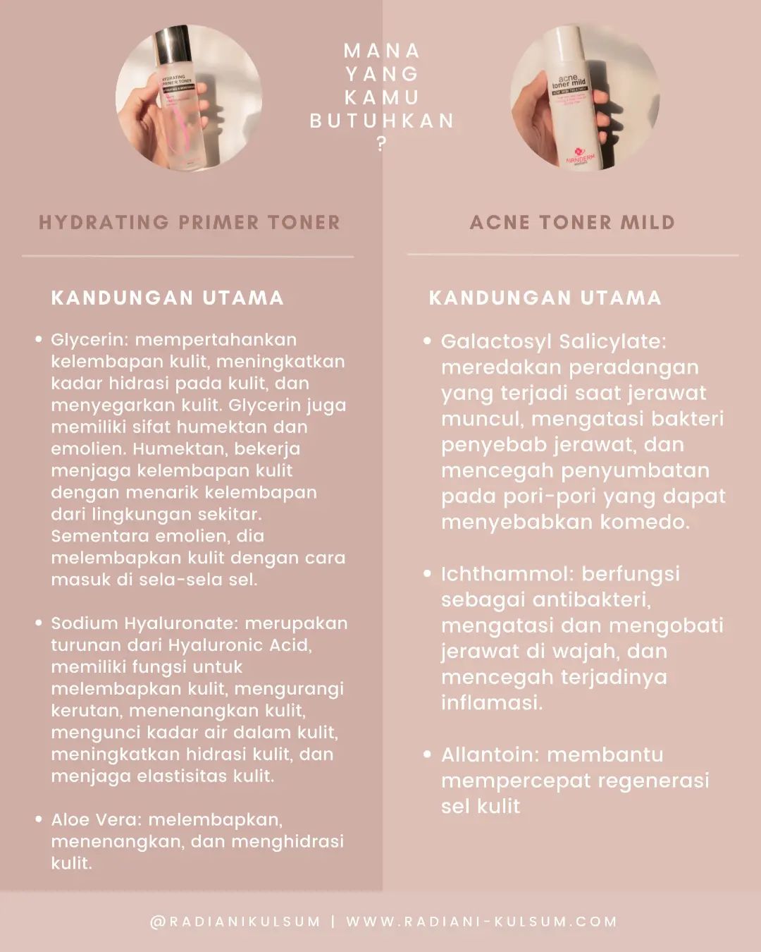 Airinderm Hydrating Primer Toner vs Acne Toner Mild