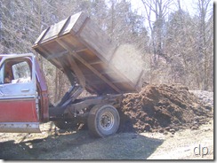 Dumping onto the pile at home