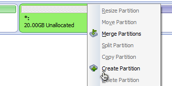 Create partition