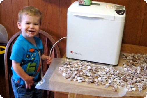 Nolan Helps in the Kitchen