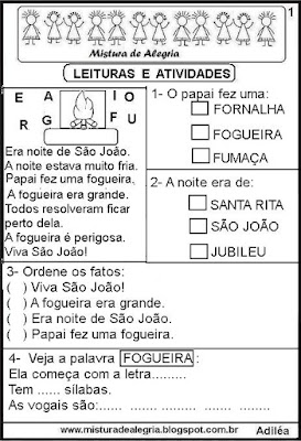 Leitura com a letra F