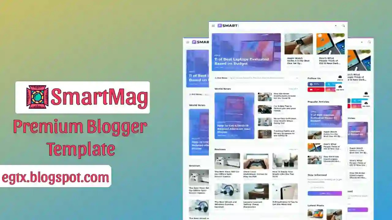 SmartMag Premium Blogger Template Free Download Now Latest