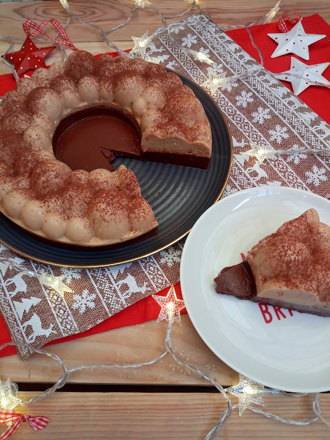 Tarta de turrón de Jijona y turrón de chocolate. Receta de Navidad. Postre. Christmas. Monsieur Cuisine, Themomix, sin horno, fácil, rápido, rico, Cuca