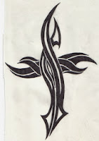 Beautiful Tribal Cross Tattoo Design
