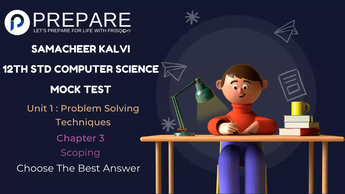 Samacheer Kalvi 12th Std English Medium Computer Science Unit 1 Chapter 3 MCQs Mock Test