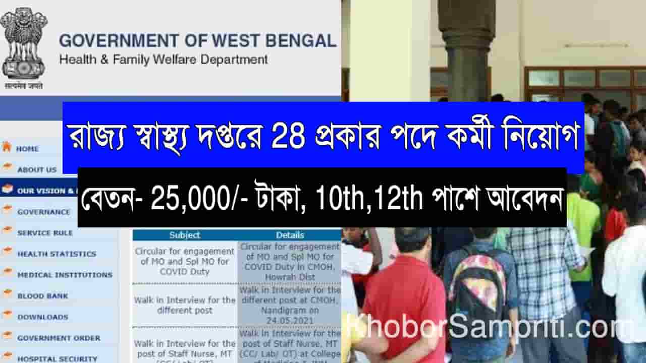 WB Health Group-C Recruitment 2022
