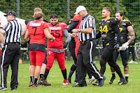 Sportfotografie Playoff Spiel GFL2 Münster Blackhawks Berlin Spandau Bulldogs
