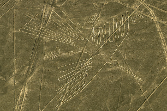 Línea de Nazca de un ave.