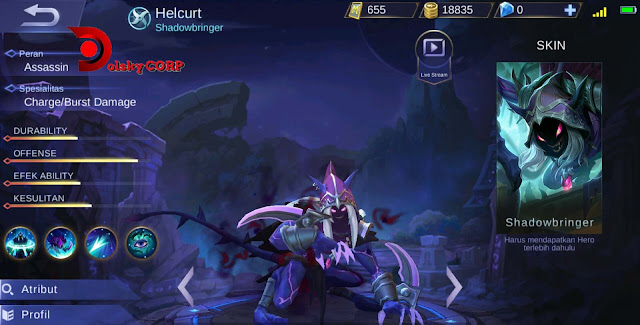 Mobile Legends : Hero Helcurt ( Shadowbringer ) Attack Speed Builds Set up Gear