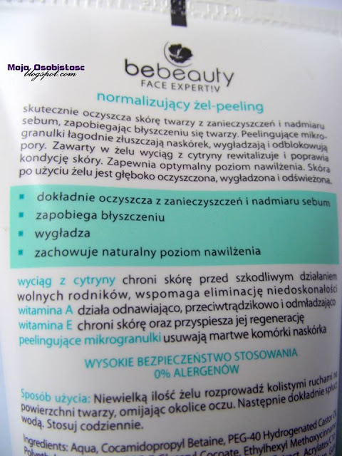 BEBEAUTY - NORMALIZUJĄCY ŻEL PEELING DO MYCA TWARZY