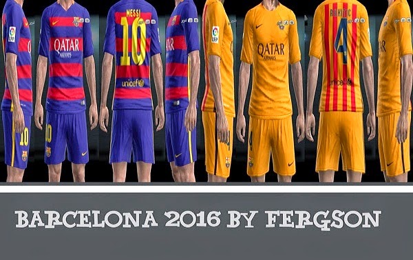 Update PES 2013 FC Barcelona 2016 Leaked Kits