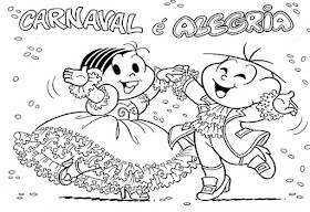 Desenho de carnaval para colorir