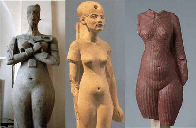 Обнаженные Эхнатон и Нефертити в Амарне