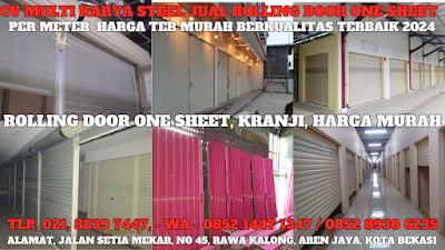 GAMBAR, DAFTAR, HARGA, PINTU, ROLLING DOOR ONE SHEET, SOLID, PERFORATED, PER METER, MURAH, KRANJI, TERBARU, 2024