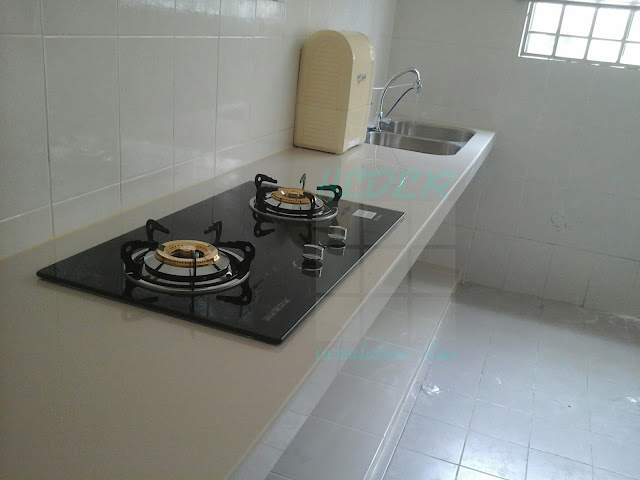 Kitchen table top concrete meja dapur konkrit panjang 9 