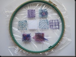 7 Aquafilm samples in hoop