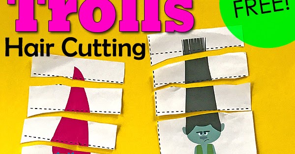 trolls hair cutting pack totschooling toddler preschool kindergarten educational printables