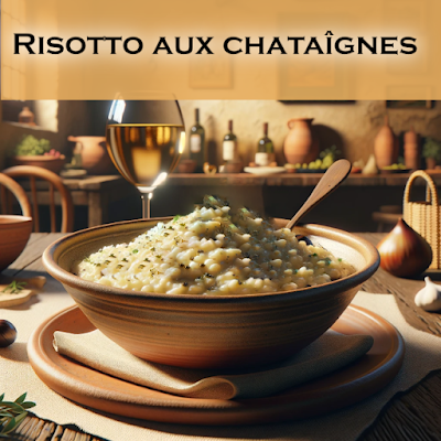 Risotto aux chataîgnes et au Mosto cotto d'uva