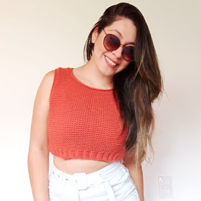 blusa de tricô para o verão