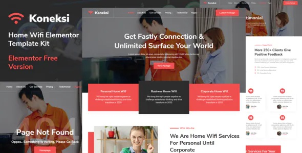 Best Home Wifi Internet Services Elementor Template Kit