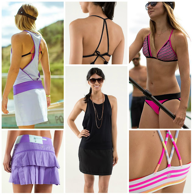 Lululemon summer essentials - blissed out dress, beach break triangle top, free to be bra