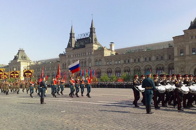 репетиция парада Победы на Красной площади 2008