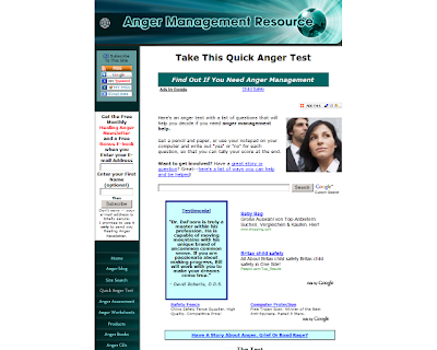 Anger Test By Anger Management Resource