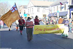 New Plimmoth Guard en el Desfile de Acción de Gracias de Plymouth 