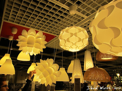 ikea light, hanging light, iq light, ikea store, lighting, plastic, white