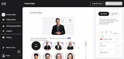 Cara Membuat Presenter AI dengan Website D-ID