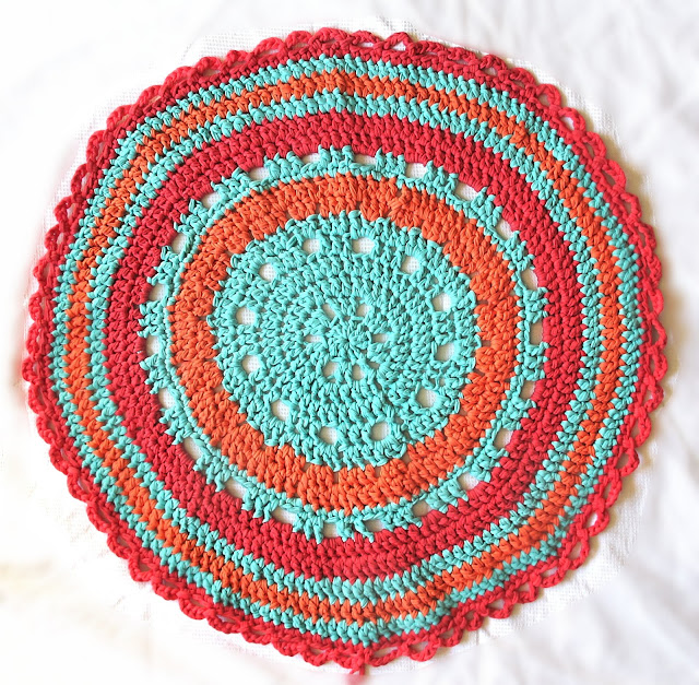 DIY gehaakte ronde mat/round crocheted rug