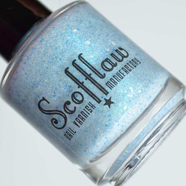 gray nail polish with blue shimmer