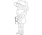 #3 Dipper Pines Coloring Page