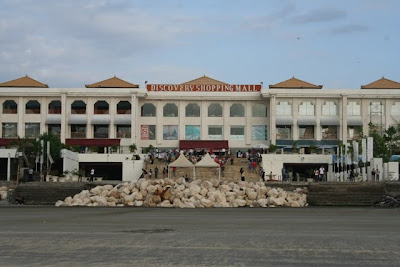 sunset beach-front mall