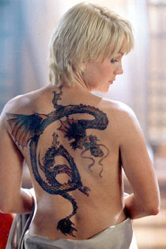 Dragon Tattoo on Sexy Girl Back Body