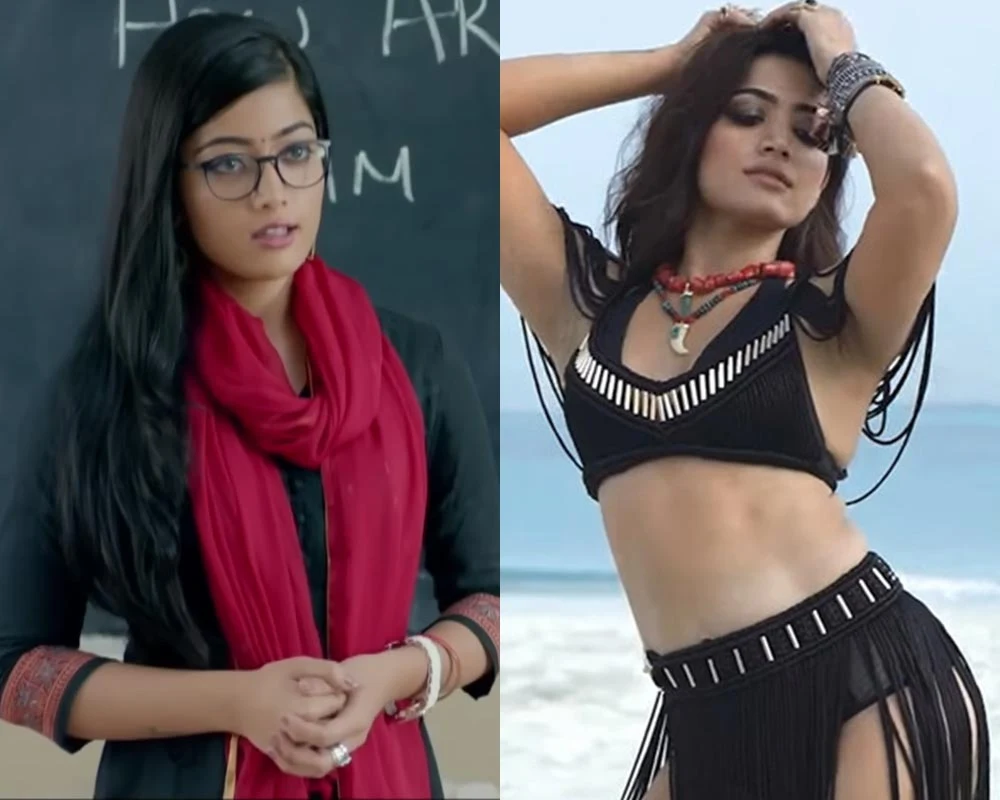 rashmika mandanna then now transformation